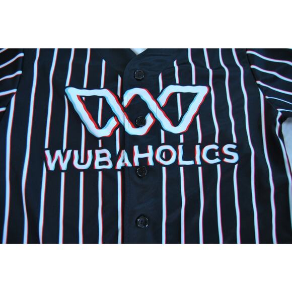 Wubaholics Jersey Shirt Black with Trippy Stripes #19 - Picture 3 of 11